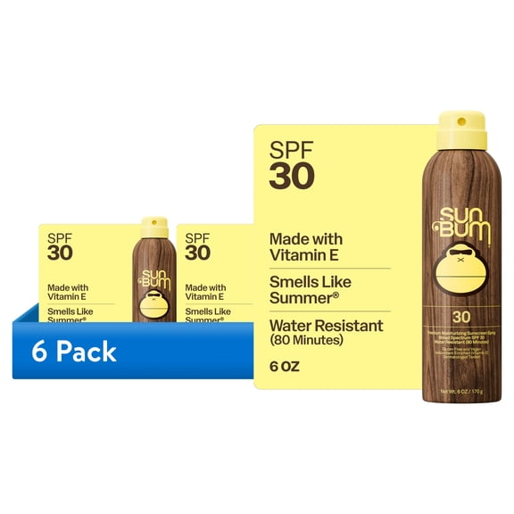 (6 pack) Sun Bum Premium Moisturizing Sunscreen Spray, SPF 30, 6 oz
