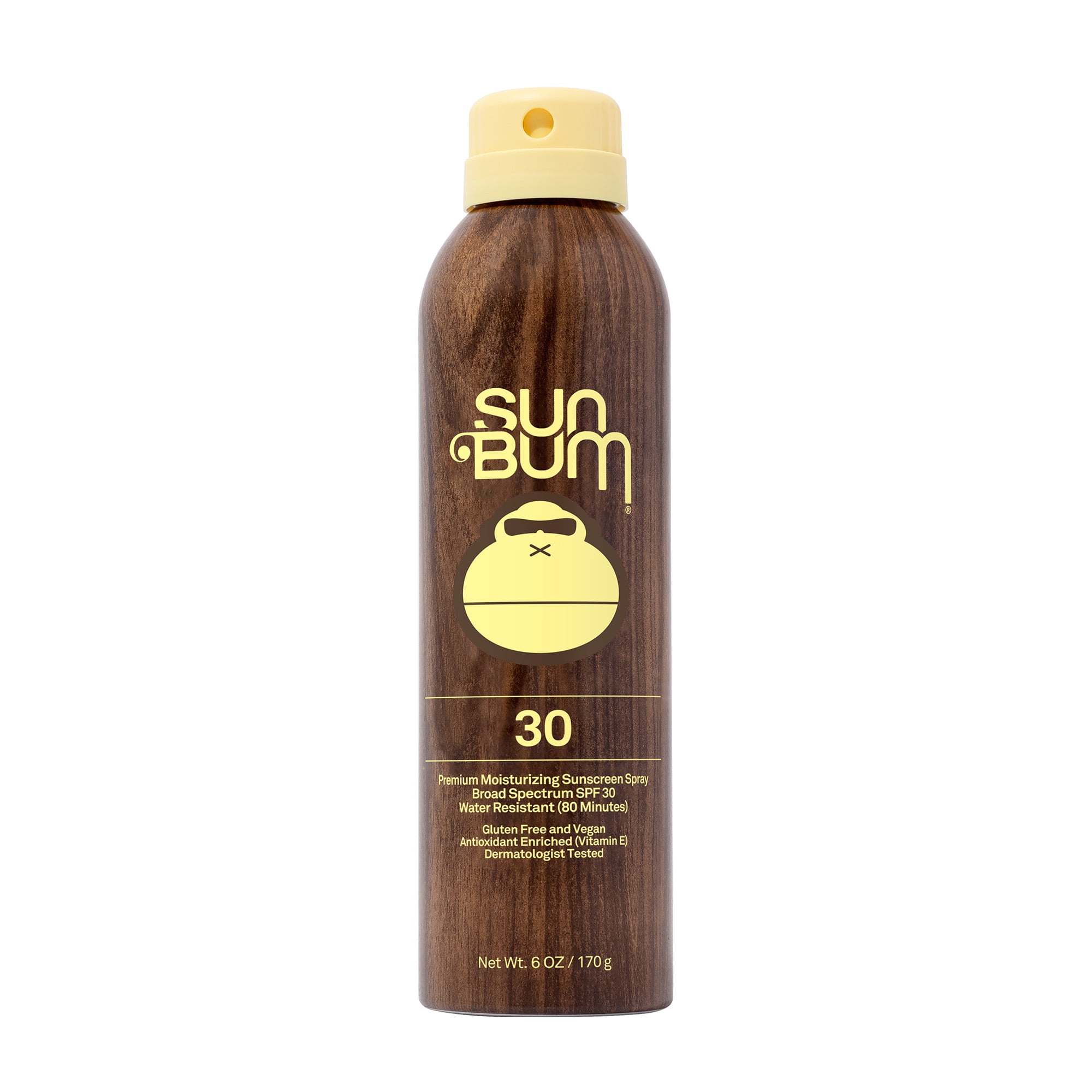 Sun Bum Premium Moisturizing Sunscreen Spray, SPF 30, 6 oz