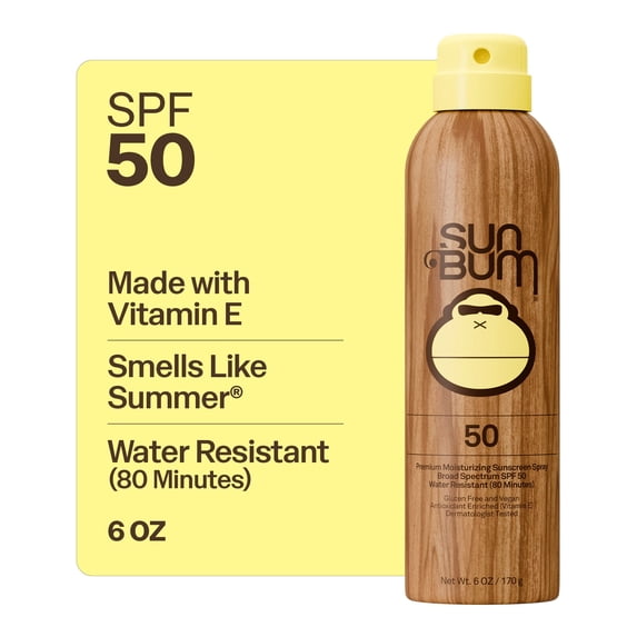 Sun Bum Premium Moisturizing Sunscreen Spray, SPF 50, 6 oz