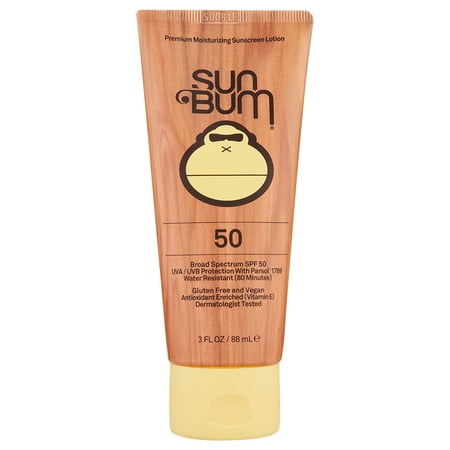 Sun Bum Original SPF 50 Sunscreen Body Lotion - Broad Spectrum Moisturizing Sunscreen with Vitamin E - Hawaii 104 Act Compliant (Made without Octinoxate & Oxybenzone) - Travel Size - 3 oz