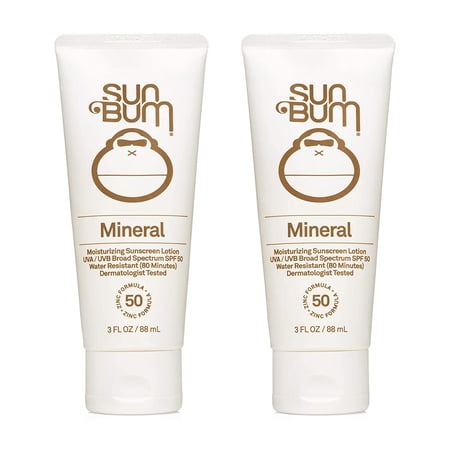 Sun Bum Sun Bum Mineral Spf 50 Sunscreen Lotion Vegan and Hawaii Act 104 Compliant (octinoxate & Oxybenzone Free) Broad Spectrum Natural Sunscreen With Uva/uvb Protection 2 Pack