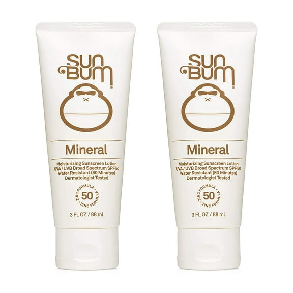 Sun Bum Sun Bum Mineral Spf 50 Sunscreen Lotion Vegan and Hawaii Act 104 Compliant (octinoxate & Oxybenzone Free) Broad Spectrum Natural Sunscreen With Uva/uvb Protection 2 Pack