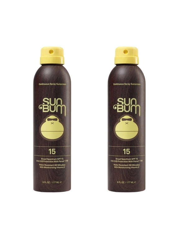 Sun Bum Original Spf 15 Sunscreen Spray Vegan and Hawaii Act 104 Compliant (octinoxate & Oxybenzone Free) Broad Spectrum Moisturizing Uva/uvb Sunscreen With Vitamin E 2 Pack