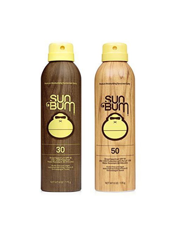 Sun Bum Original Spf 30 and 50 Sunscreen Spray Vegan and Reef Friendly (octinoxate Oxybenzone Free) Broad Spectrum Moisturizing Uva/uvb Sunscreen With Vitamin E 2 Pack