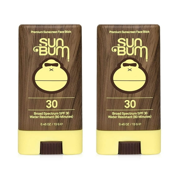 Sun Bum Sun Bum Original Spf 30 Sunscreen Face Stick Vegan and Reef Friendly (octinoxate & Oxybenzone Free) Broad Spectrum Moisturizing Roll-on Uva/uvb Sunscreen With Vitamin E 2 Pack