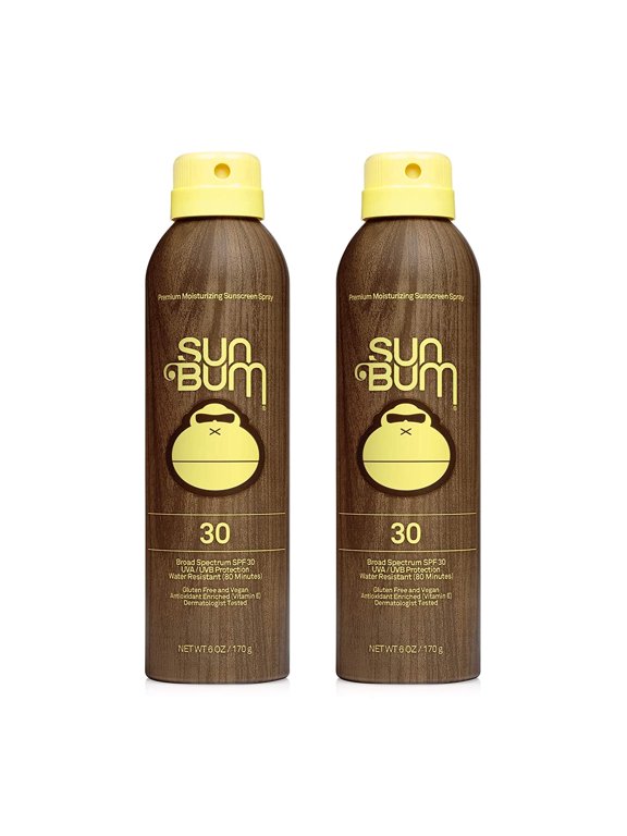 Sun Bum Original Spf 30 Sunscreen Spray Vegan and Hawaii Act 104 Compliant (octinoxate & Oxybenzone Free) Broad Spectrum Moisturizing Uva/uvb Sunscreen With Vitamin E 2 Pack