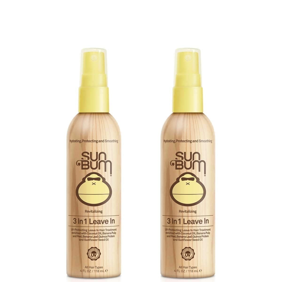 Sun Bum Sun Bum Revitalizing 3-in-1 Detangler Leave In Conditioner Vegan and Cruelty Free Detangling, Conditioning and Protecting Hair Spray 2 Pack