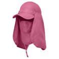 thumbnail image 1 of Sun Cap Fishing Hat Unisex Adult 360% UV UPF 50+ Solar Protection, Lightweight Outdoor Summer Wide Brim Visor with Detachable Neck Flap & Face Cover Mask, Quick Dry, Windproof, For Beach, Rose, 1 of 5