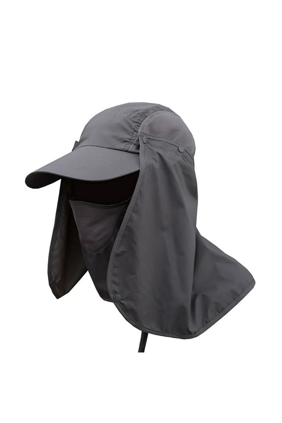 Sun Cap Fishing Hats with Face Mask Outdoor Sun Protection Visor Caps with Windproof Neck Face Mask Visors Flap Cover