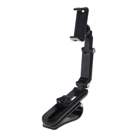 Sun Car Phone Holder Mount Cell-Phone Stand Adjustable Arm Cradle Clip for Sunvisor Rearview Mirror Steering Wheel