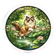 thumbnail image 1 of Sun Catcher Puzzle Ornament, 2D Acrylic, 1 Piece Assembly Required, Cat Stained Glass Window Hanging Decor for Home, 1 of 8