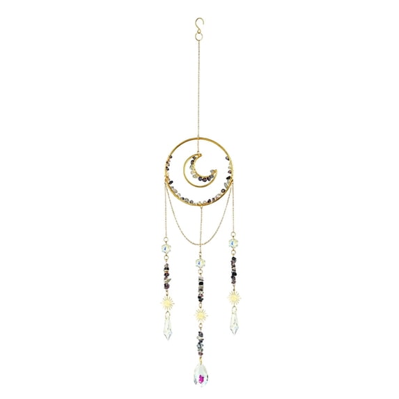 Sun Catcher Sun and Moon Decor Celestial Suncatcher Hanging Crystal Prism Boho Home Decor Witchy Gift Housewarming Decor