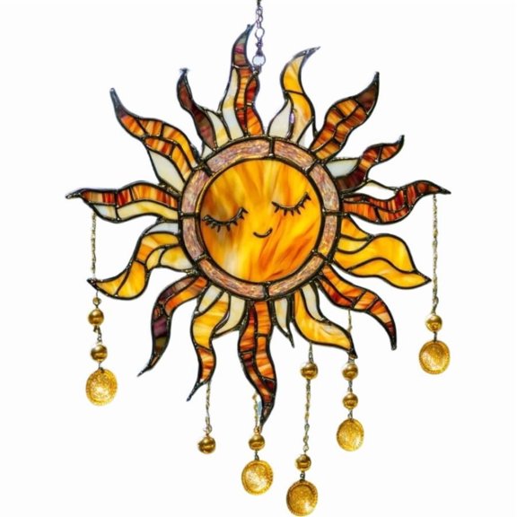 Sun Catcher Window Decor, Acrylic Sun Face Ornament, Shatterproof Home