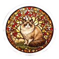 thumbnail image 1 of Sun Catcher Window Hanging, 2D Acrylic Ragdoll Cat Stained Glass Style, 1 Pack Assembly Required, Home Window Decor Sunlight Catching Pendant, 1 of 9