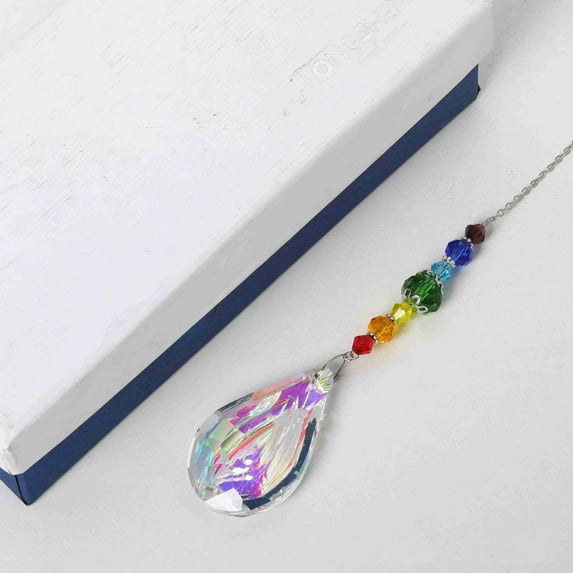 Sun Catchers under $5! Cagogo Sun Catchers with Crystals, Hanging Crystal Prisms Suncatchers, Colored Glass Window Pendant, Rainbow Maker for Home Garden, Christmas Tree Decoration Ornament