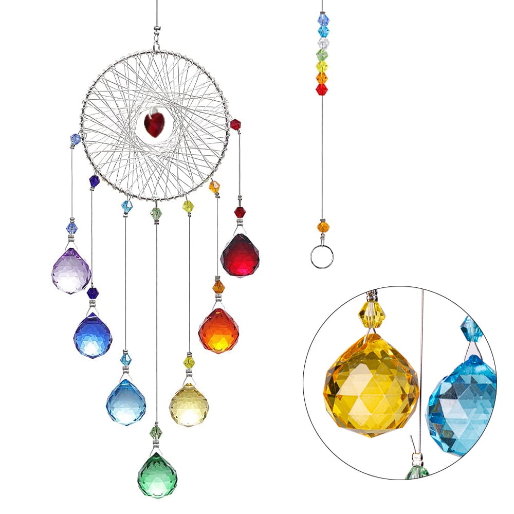 Colorful Crystal Pendant Sun Catchers Tiny Home Crystals for Crafts Moon  Decorations Outdoor Suncatcher 