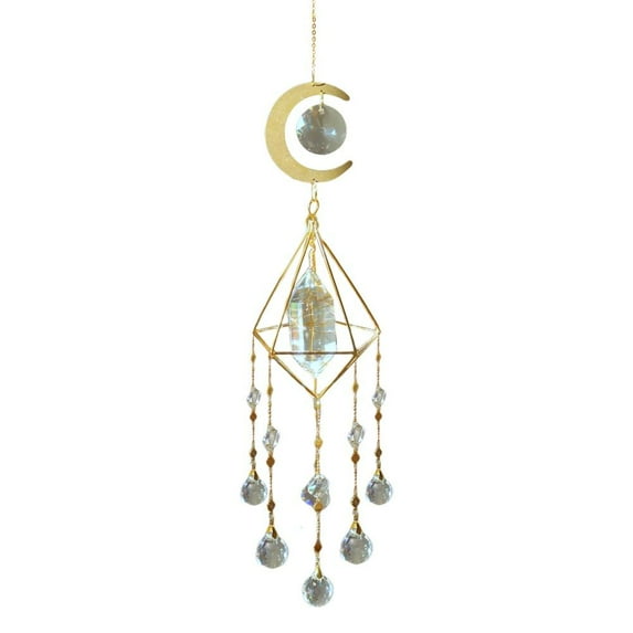 Sun Catchers with Crystal, Indoor Hanging Prism Crystals Rainbow Maker Suncatchers, Outside for Window Home Garden Decor