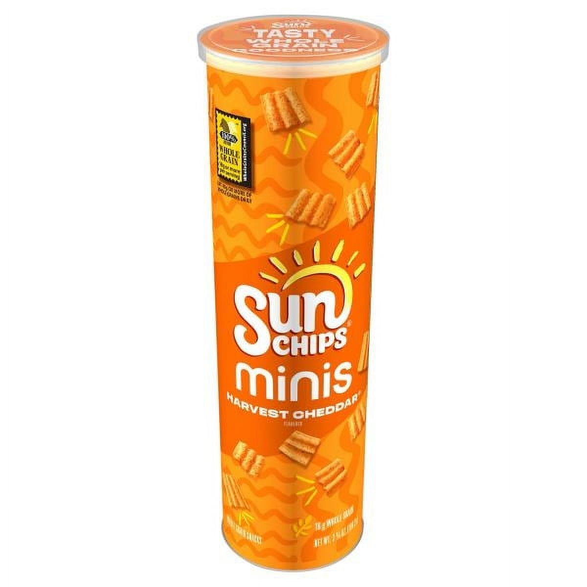 Sun Chips Whole Grain Snacks, Harvest Cheddar Flavored, Minis (2 pack