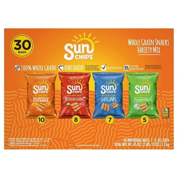 Sun Chips Whole Grain Variety 1.5 Ounce (30 Count)