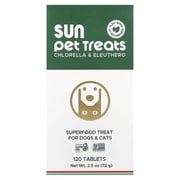 Sun Chlorella Sun Pet Treats , Chlorella & Eleuthero, For Dogs & Cats, 120 Tablets