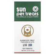 Sun Chlorella Sun Pet Treats , Chlorella & Eleuthero, For Dogs & Cats, 120 Tablets