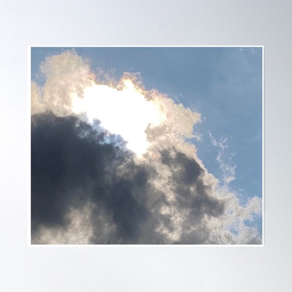 Sun Cloud Poster Wall Art, Modern Wall Decor, 8x12 UNFRAMED
