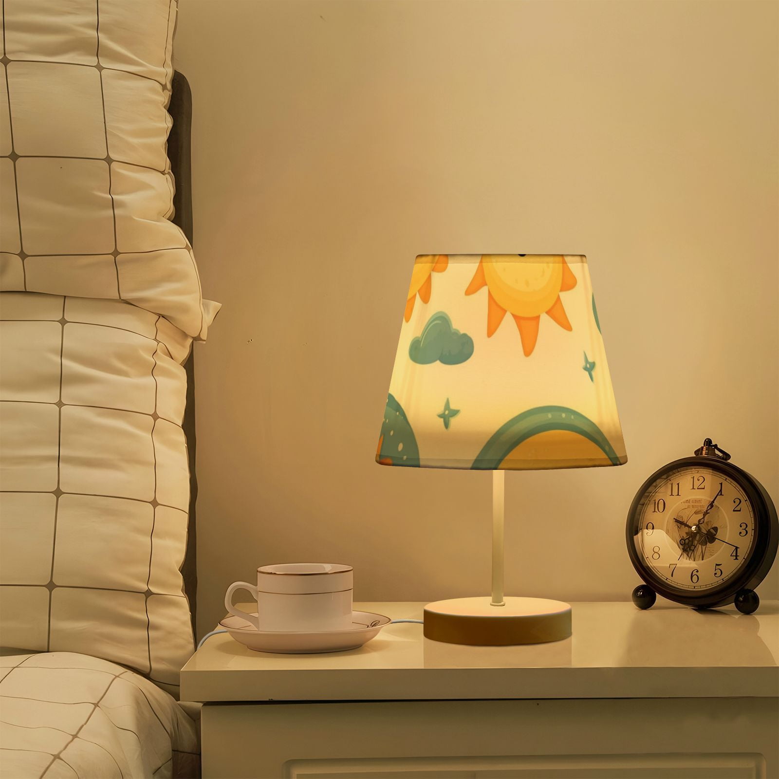 Sun Clouds Stars LED Desk Lamp Table Lamp USB Bedside Nightstand Small Lamp for Bedroom Living Room Kids Room