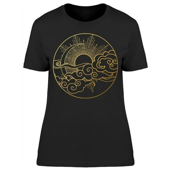 Sun Cloudy Sky T-Shirt Women -Image by Shutterstock, Female Medium