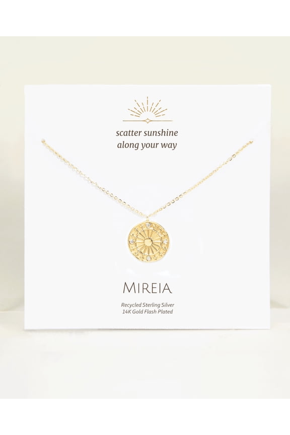 Sun Coin Pendant Necklace