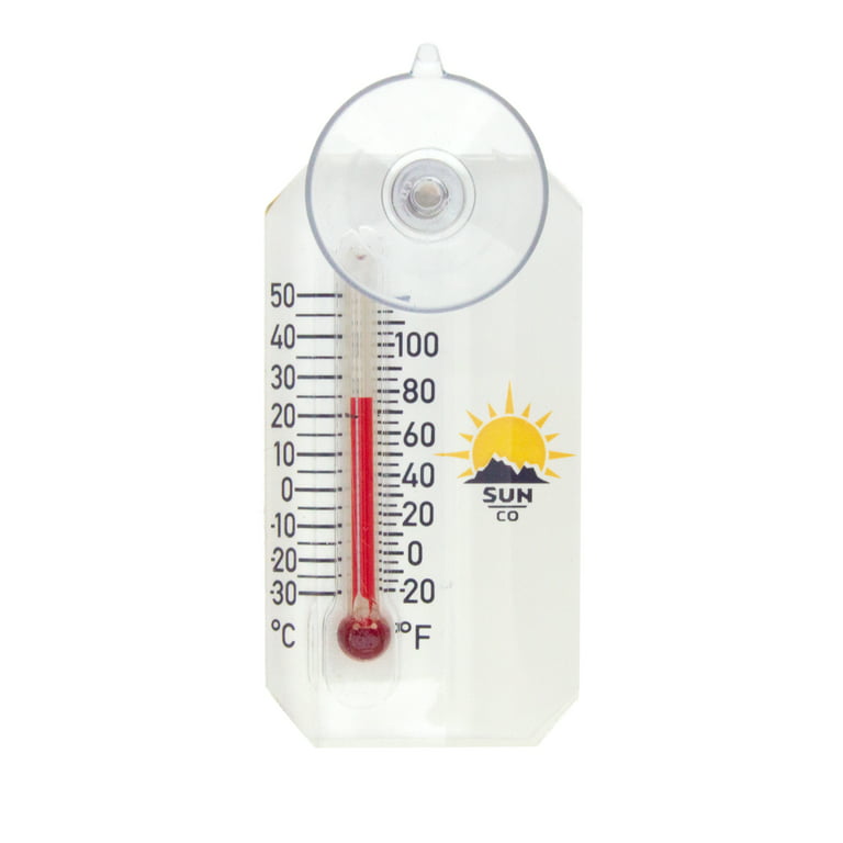 Sun Company Stickler - Micro Outdoor Window Thermometer, Easy-Mount  Suction Cup