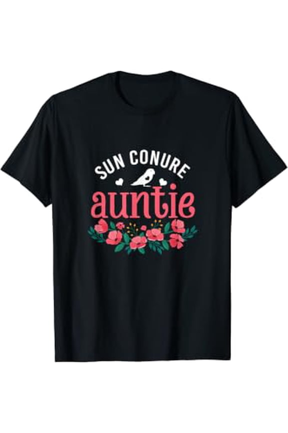 Sun Conure Auntie Gifts For Women Parrot Pet Owner Christmas T-Shirt