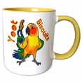 thumbnail image 1 of 3drose, Sun Conure Yeet Biscuits, 11oz Two-tone Yellow Mug, 1 of 6