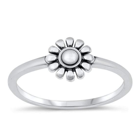 Sun Daisy Flower Love Wholesale Ring .925 Sterling Silver Band Jewelry Female Male Unisex Size 10