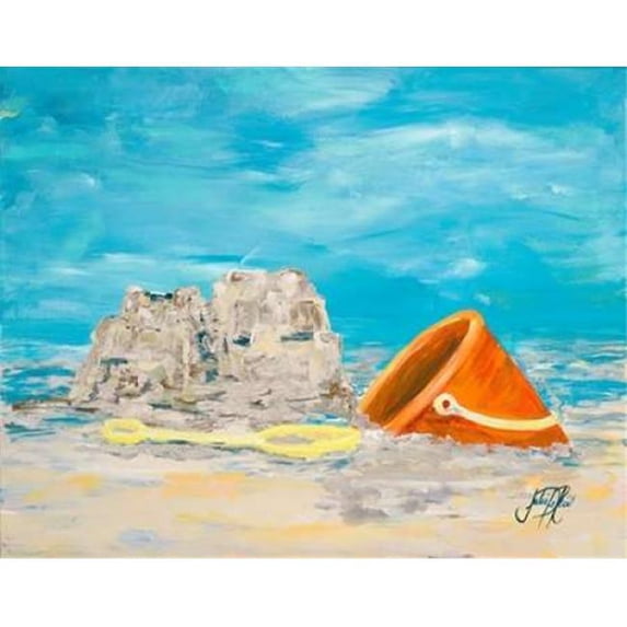 Sun Dance Graphics PDX10190DLARGE Sandcastles I Poster Print by Julie Derice, 22 x 28 - Large