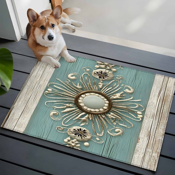 Sun Decoration Front Door Rugs 2x3 ft Abstract Vintage Wood Texture Small Rug for Entryway Non Slip Washable Bathroom Door Mat Absorbent Floor Mat for Indoor Entrance