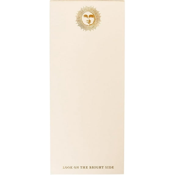 Sun Designer List Pad by Graphique Luxe Collection, Gold Foil Embossed To-Do Notepad, Writing Pad with150 Pages, 4” x 9.75”