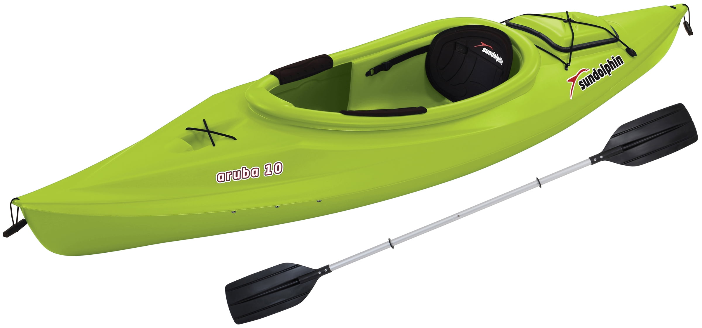 Sun Dolphin Aruba 10' Sitin Recreational Kayak Citrus, Paddle Included