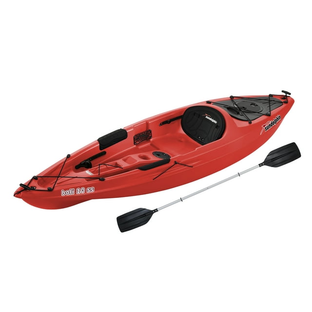Sun Dolphin Bali 10' Sit-On Kayak Red, Paddle Included