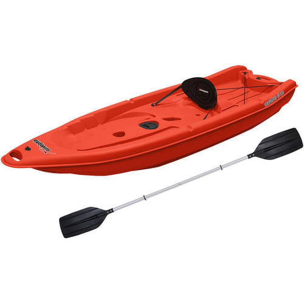 Sun Dolphin Camino 8 Sit-on-top Recreational Kayak - Red, Paddle Included 