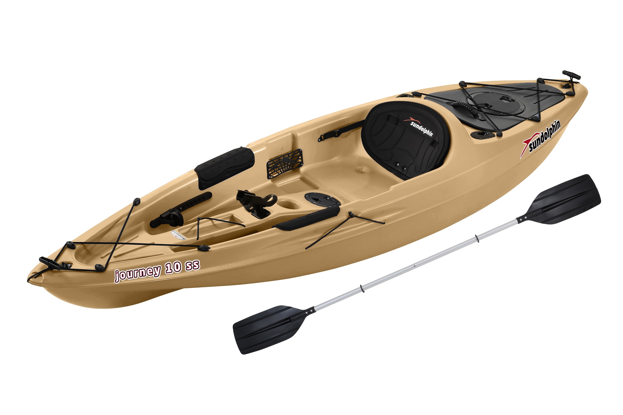 Sun Dolphin Journey 10' Sit-on Angler Kayak Grass, Paddle Included 