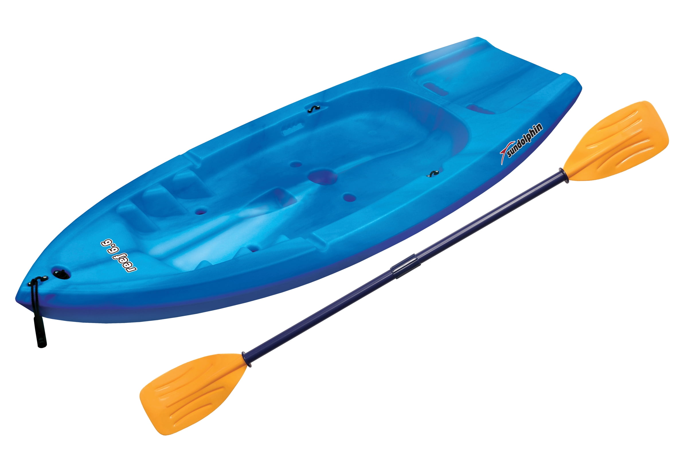Sun Dolphin Reef 6.6 Siton Kayak Blue Swirl, Paddle Included