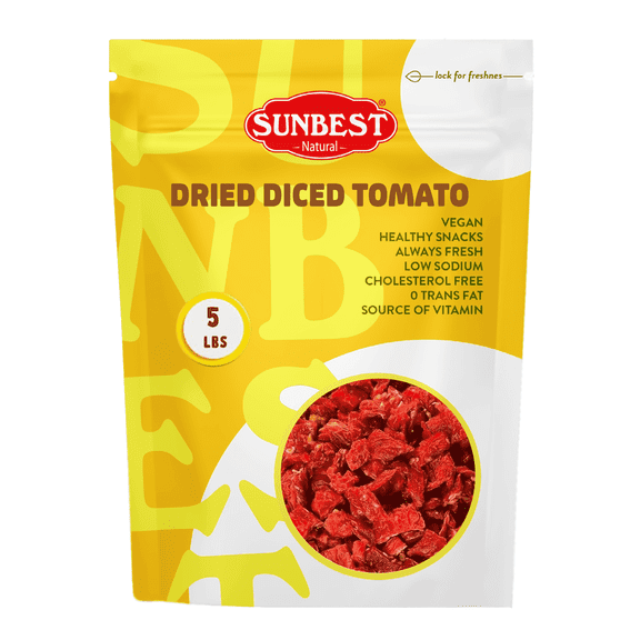 Sun Dried Diced Tomatoes 5 Pound Bulk Bag by Sunbest Natural