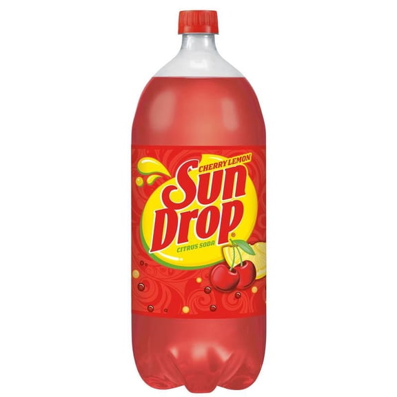 Sun Drop Cherry Lemon Soda Pop, 2 Liter Bottle