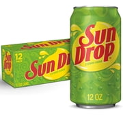 Sun Drop Citrus Soda Pop, 12 fl oz, 12 Pack Cans