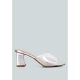thumbnail image 1 of Sun Drop Translucent Strap Block Heel Sandals, 1 of 5