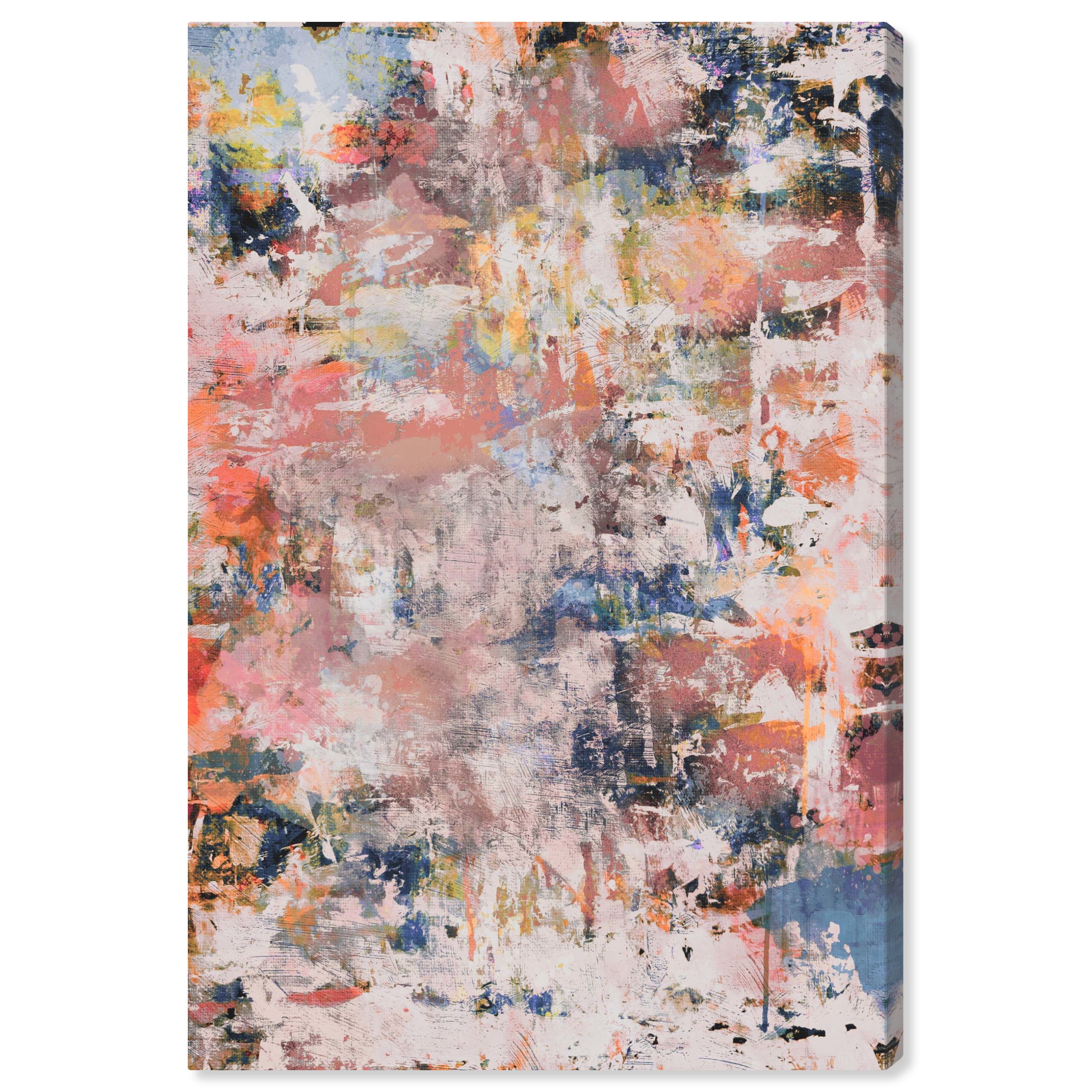 Sun Due Colorful Pastel Abstract Canvas Wall Art, 20" x 30"
