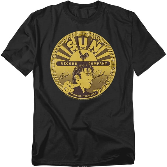 Sun T-Shirt Elvis Full Sun Label Unisex Graphic Tee For Men & Women Black 