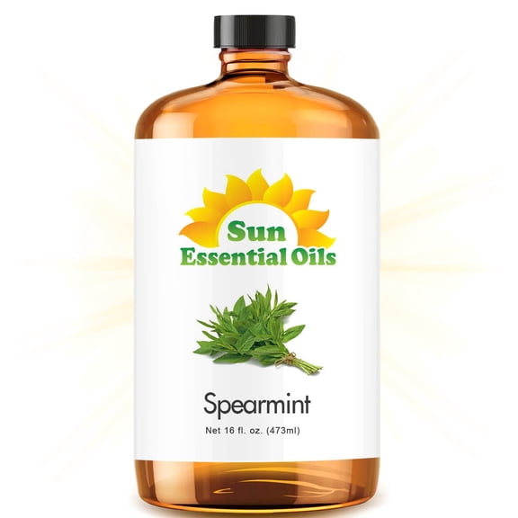 Sun Essential Oils 16oz - Spearmint Essential Oil - 16 Fluid Ounces