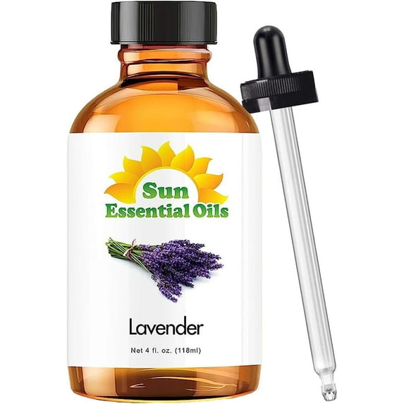 Sun Essential Oils 4oz - Lavender Essential Oil - 4 Fluid Ounces