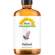 Sun Essential Oils 8oz - Patchouli Essential Oil - 8 Fluid Ounces - Patchouli Oil - Aromatherapy Oils - Patchouli Essential Oil for Candle Making - Patchouli Essential Oil for Diffuser